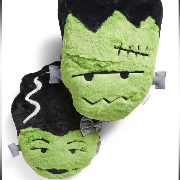 Green and Black Plush Monster Pillow - Picture 1 of 5